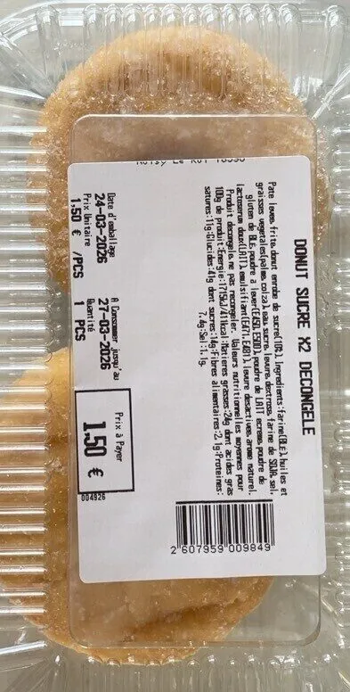 Donette sucrées fois deux décongeler