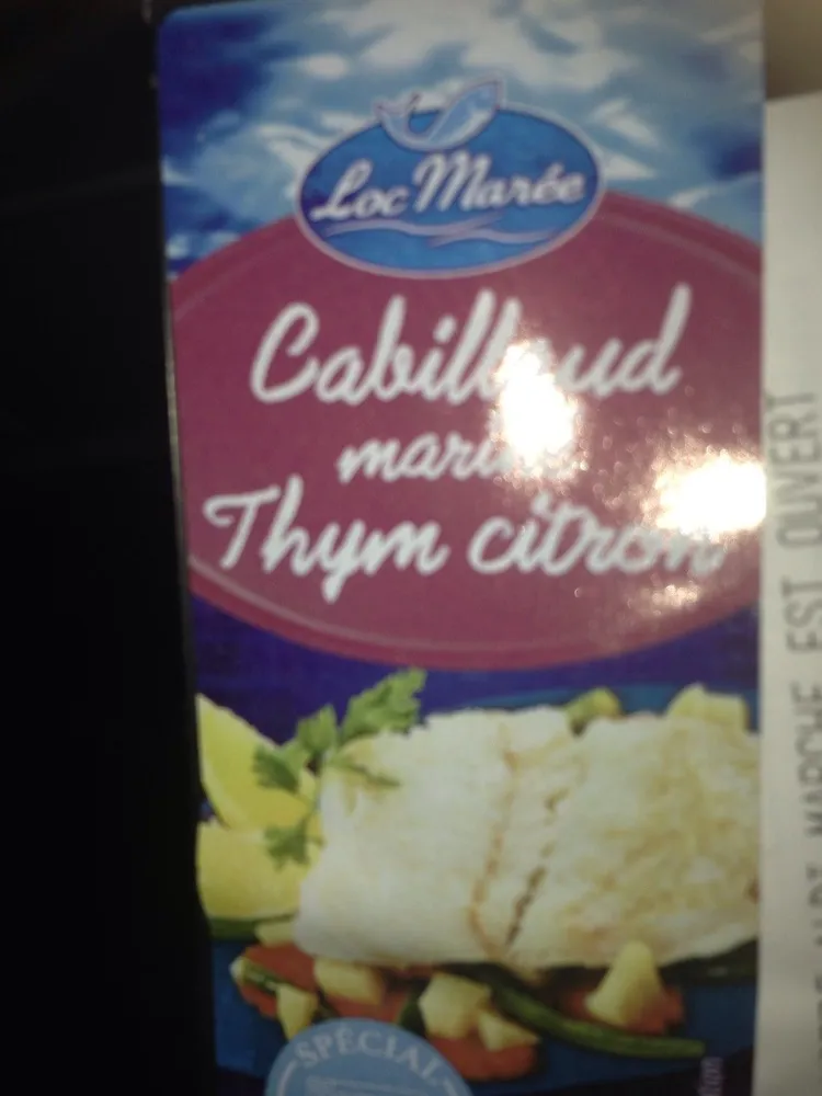 Cabillaud mariné thym citron
