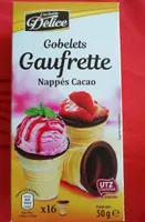 Gobelets gaufrette nappés cacao
