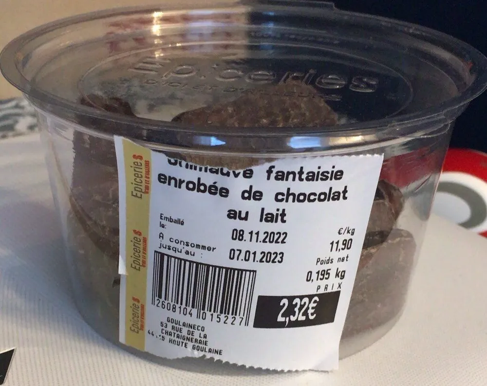 Guimauve fantaisie - chocolat au lait