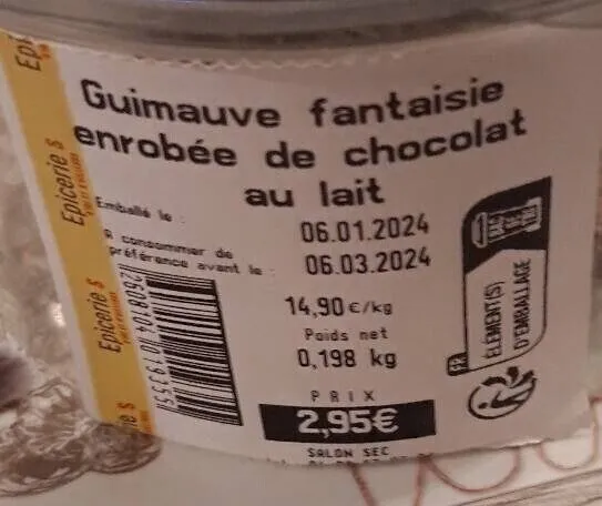 Guimauve fantaisie enrobée de chocolat au lait