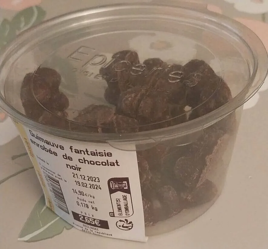 Guimauve fantaisie enrobée de chocolat noir