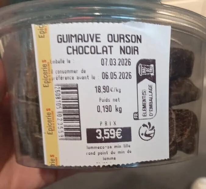 Guimauve chocolat noir