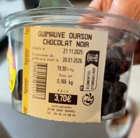 Guimauve ourson chocolat noir