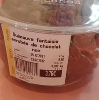 Guimauve fantaisie enrobée de chocolat noir