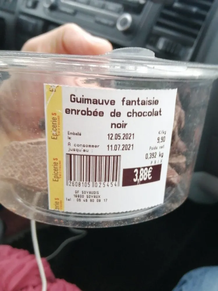 Guimauve fantaisie enrobé de chocolat