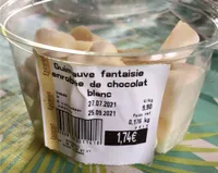 Guimauve fantaisie enrobee de chocolat blanc