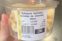 guimauve fantaisie enrobée de chocolat blanc
