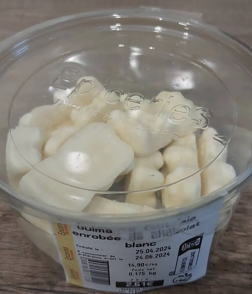Guimauve fantaisie enrobée de chocolat blanc