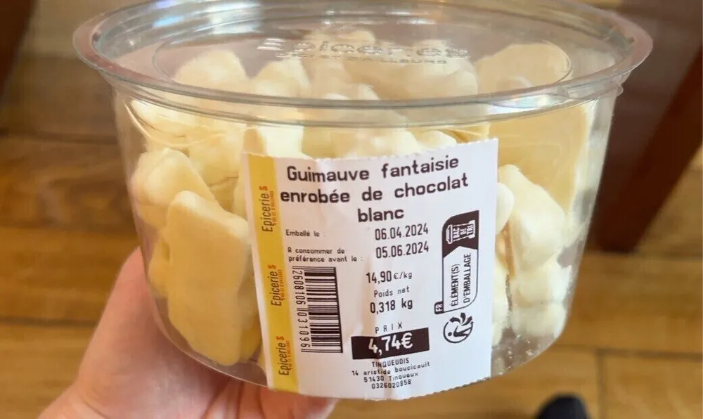Guimauves chocolat blanc