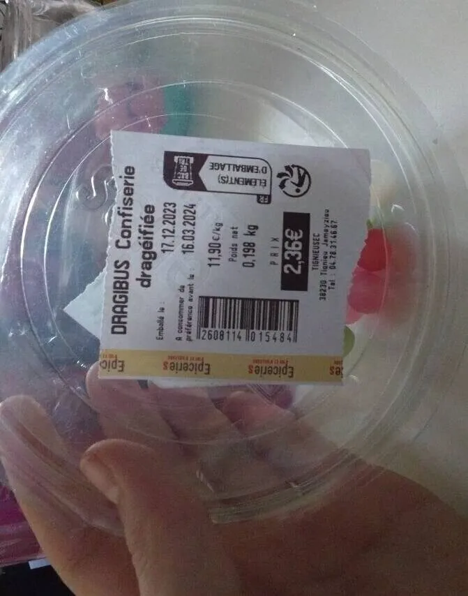 Dragibus confiserie dragéifiée