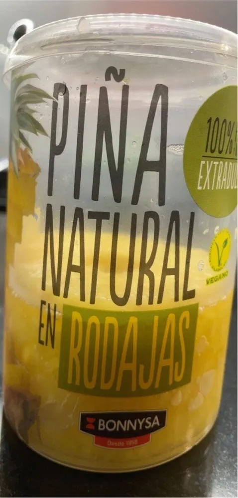 Piña natural en rodajas