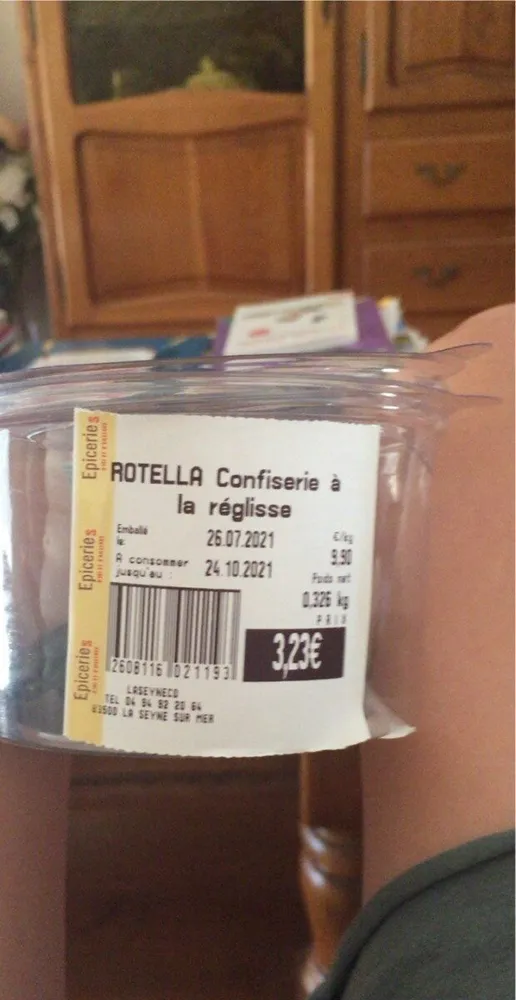 Confiserie à la reglice