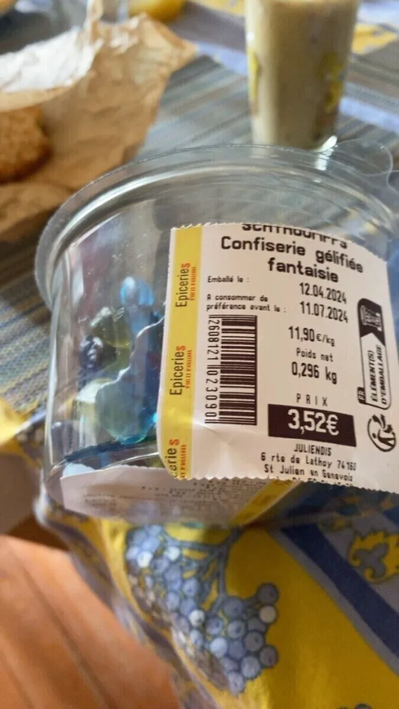 Confiserie gélifié, fantaisie, Schtroumpfs