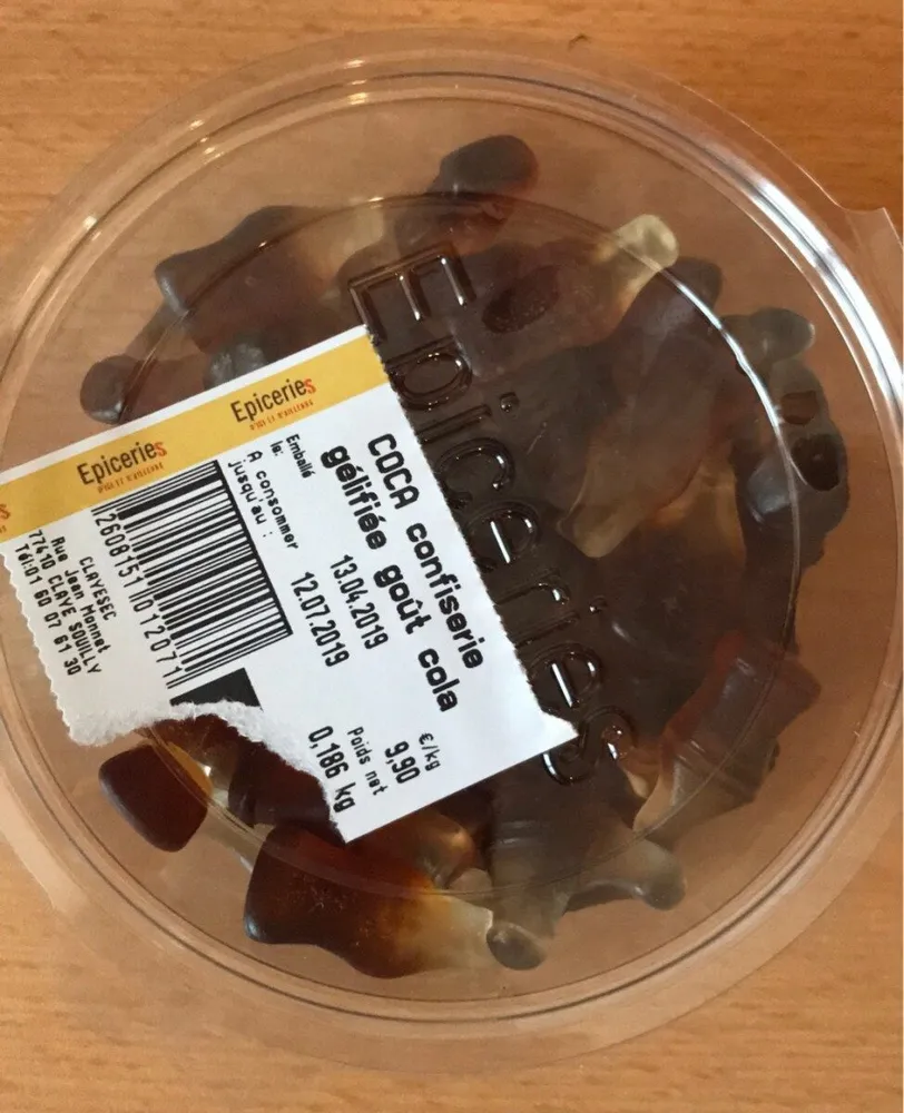 Confiserie gélifiée goût cola
