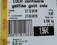 Coca confiserie gélifiée goût cola
