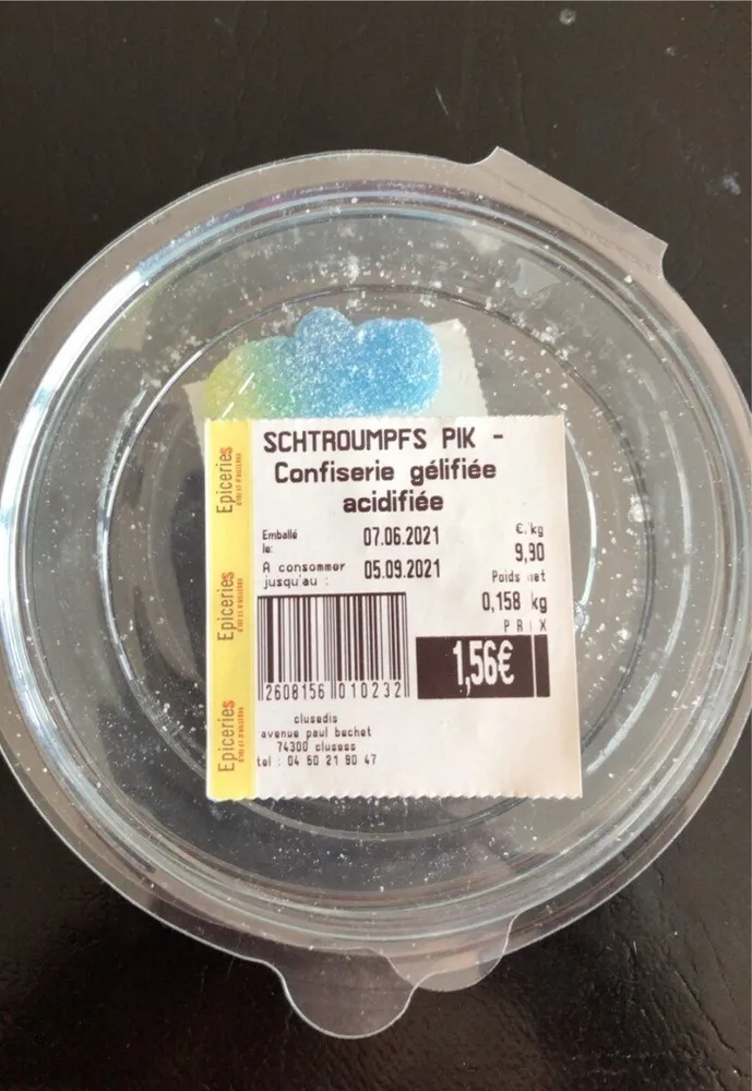 Confiserie gélifiée acidifiée
