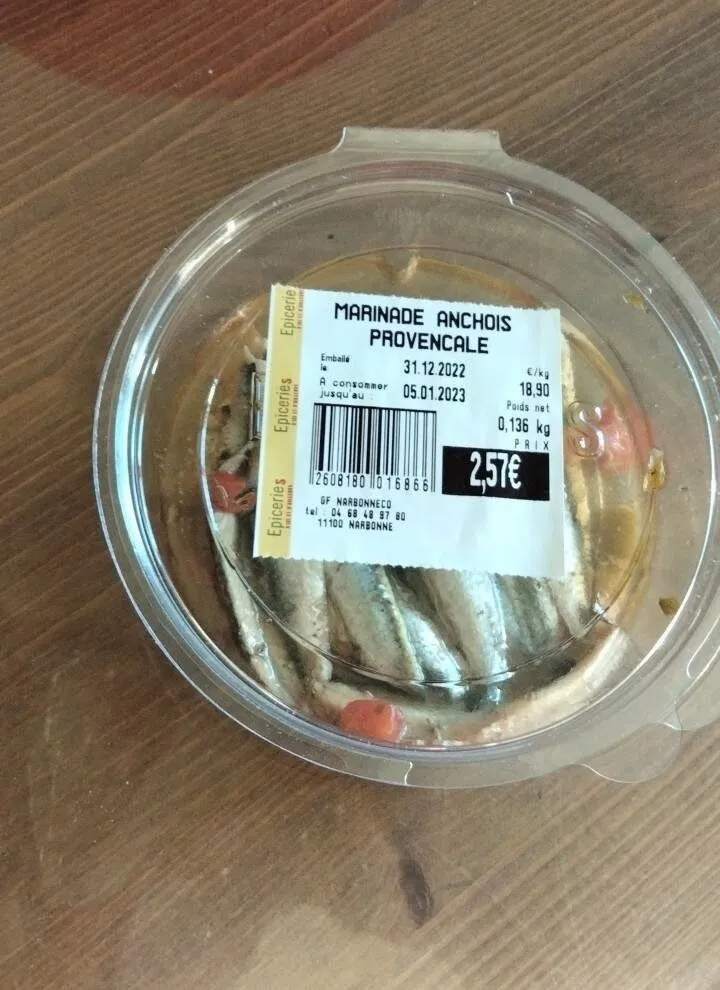 Anchois marinés