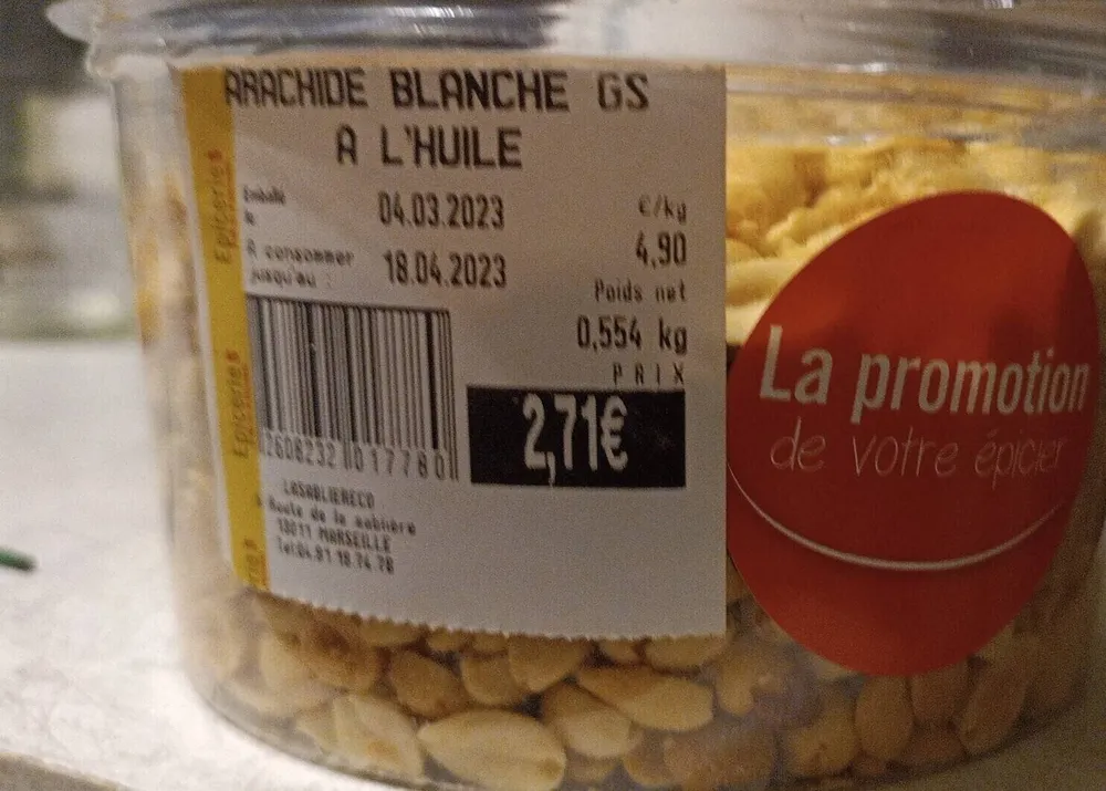 Arachides blanche GS a huile