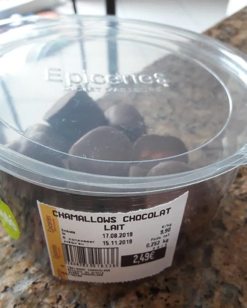Chamallows chocolat lait