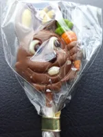 sucette en chocolat décoré