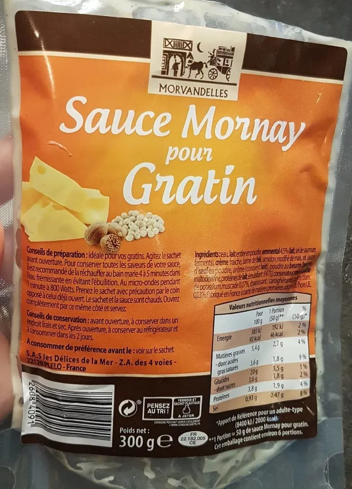 Sauce Mornay pour gratin