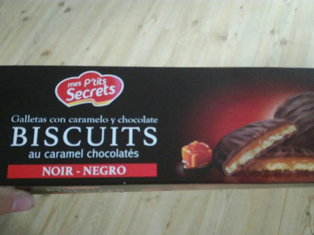 Biscuits au caramel chocolatés