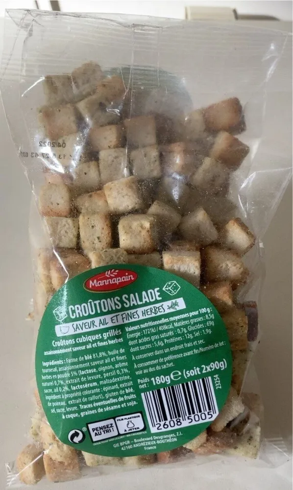 Croûtons salades saveur ail & fines herbes