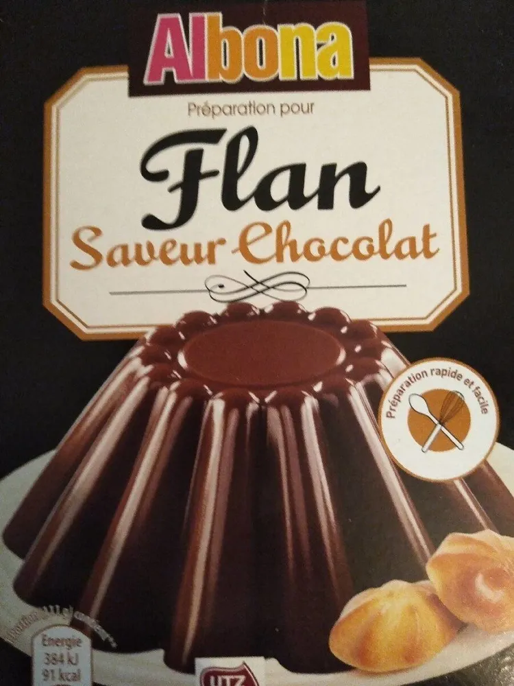 Flan saveur chocolat