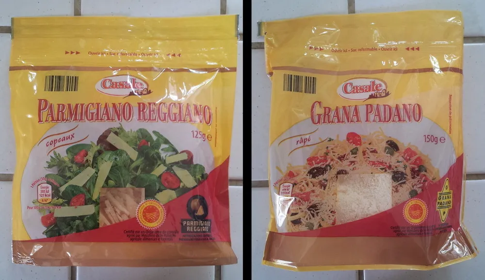 Parmigiano Reggiano copeaux OU Parmigiano Reggiano râpé