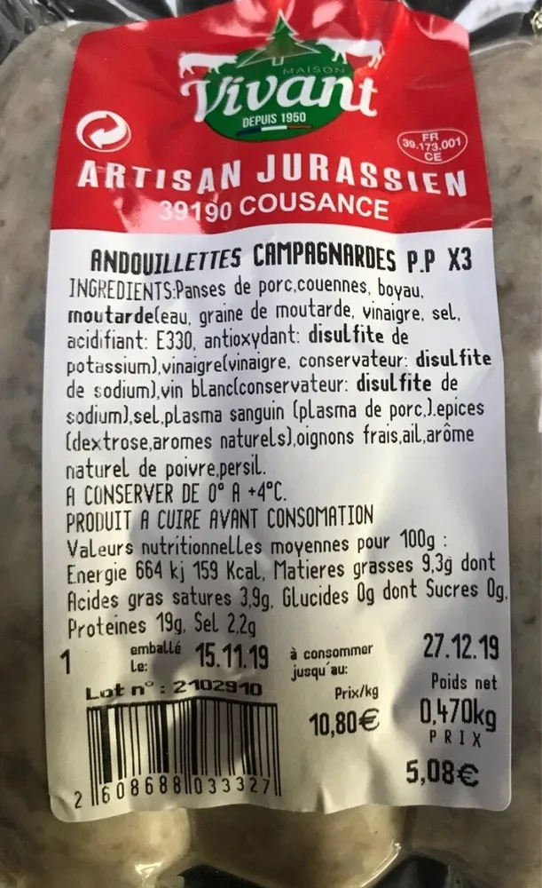 Andouillette campargnardes