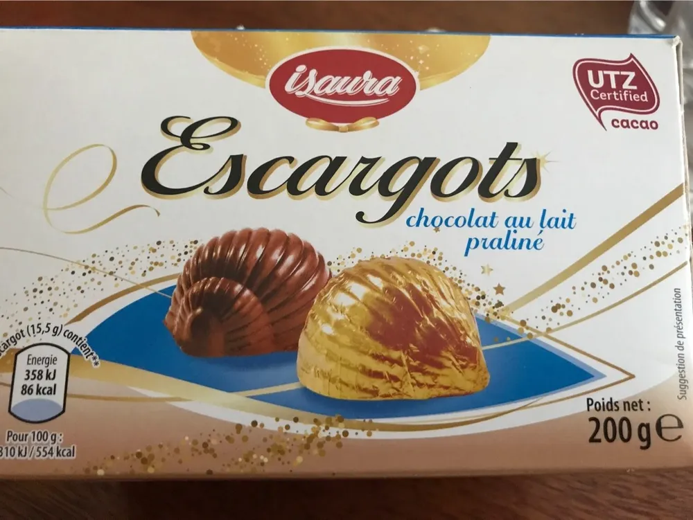 Escargots - Chocolat au lait praliné