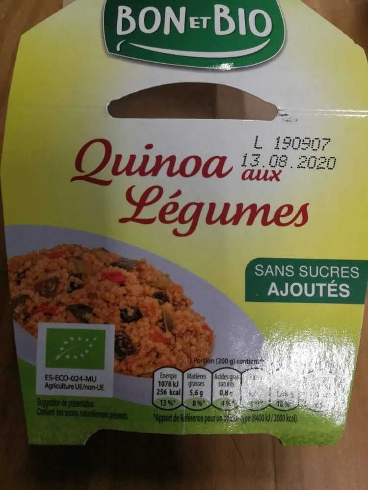 Plats végétariens bio