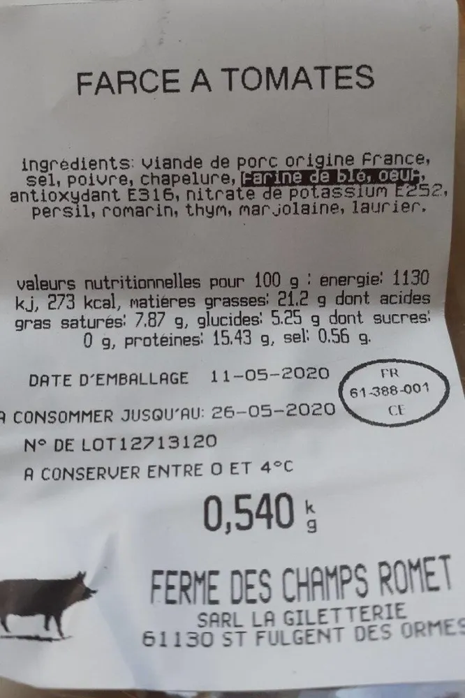Farce à tomates