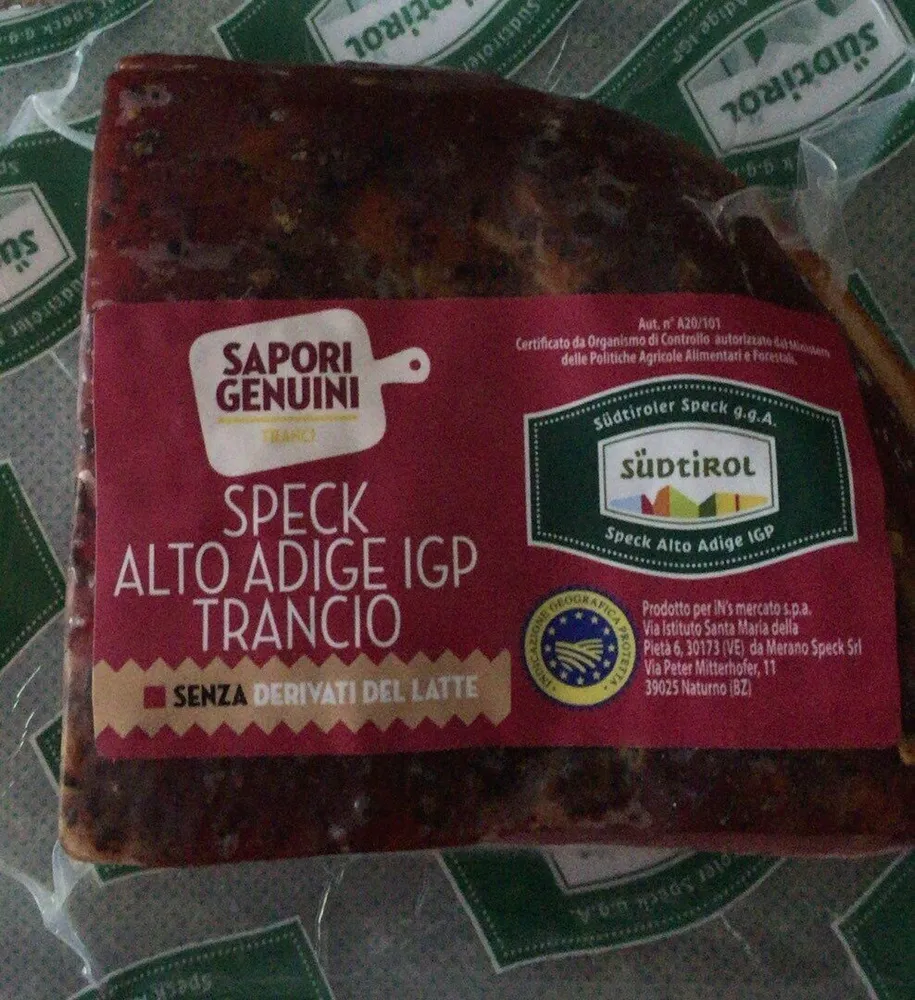 Speck alto adige igp trancio