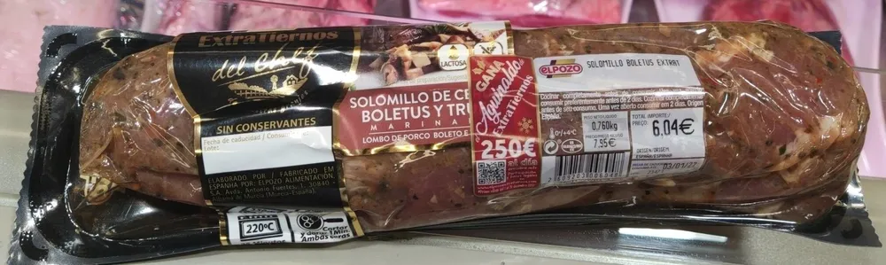 Solomillo de cerdo boletus y trufa
