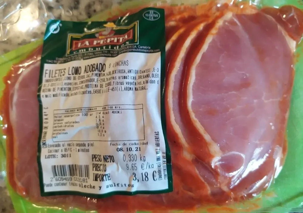 Filetes de lomo adobado