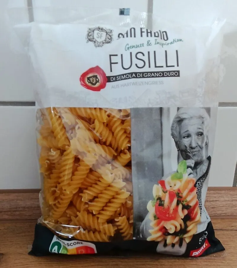 Nudeln Fusilli