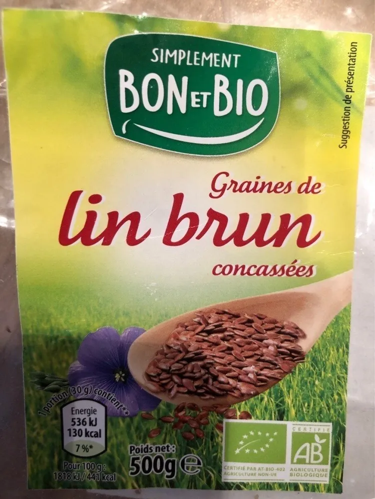 Graines de lin brun concassees