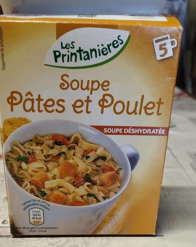 Soupe pâtes et poulet
