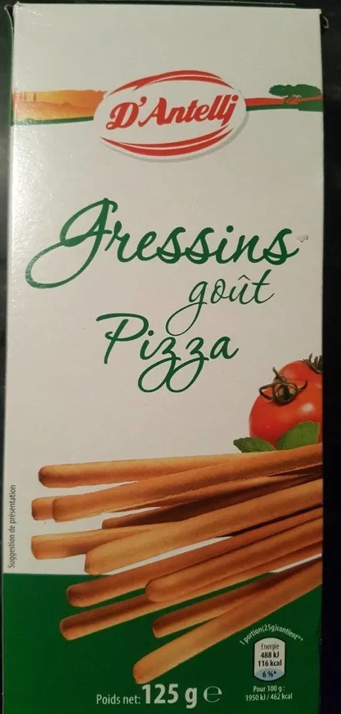Gressins au goût pizza
