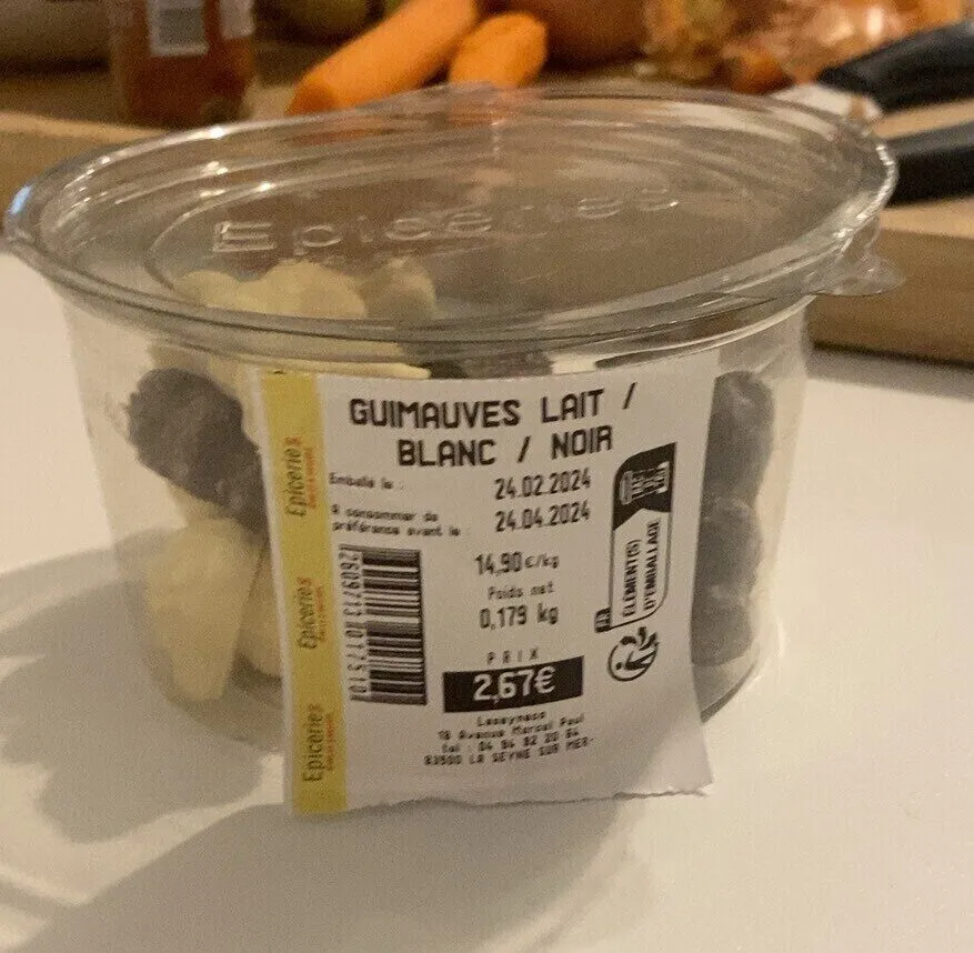 Guimauves Lait / Blanc / Noir