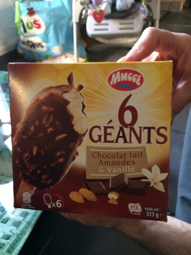 6 Géants Chocolat au Lait Amandes & Vanille