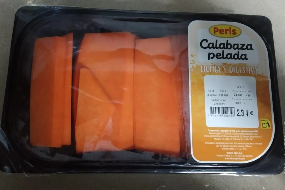 Calabaza pelada