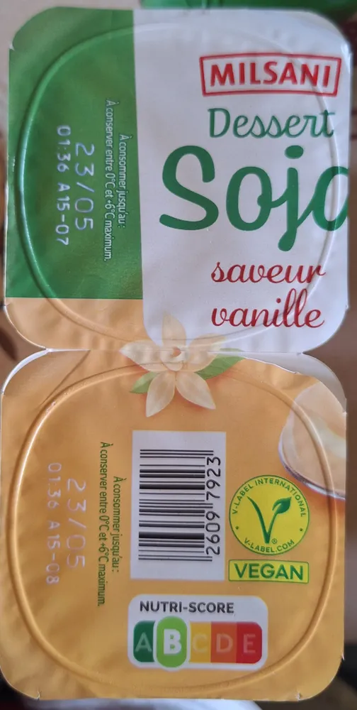 dessert plaisir soja fruits rouges ou Vanille 4 x 100 g