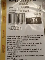 Olives cassees au basilic