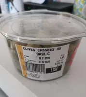 Olive verte cassé basilic