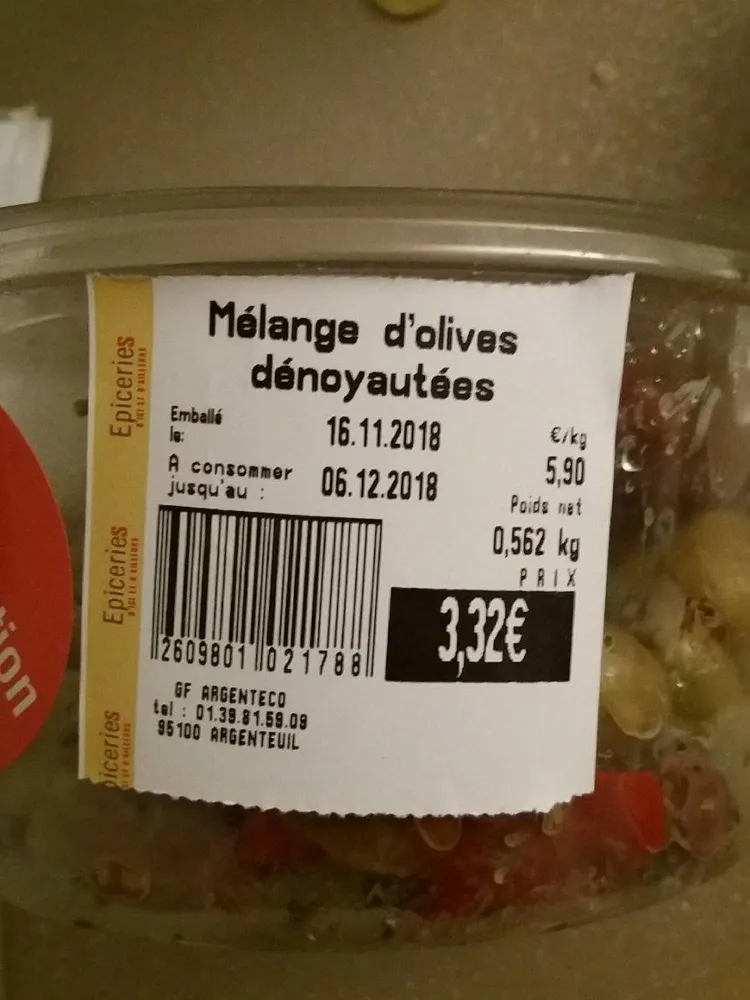Mélanges d'olives