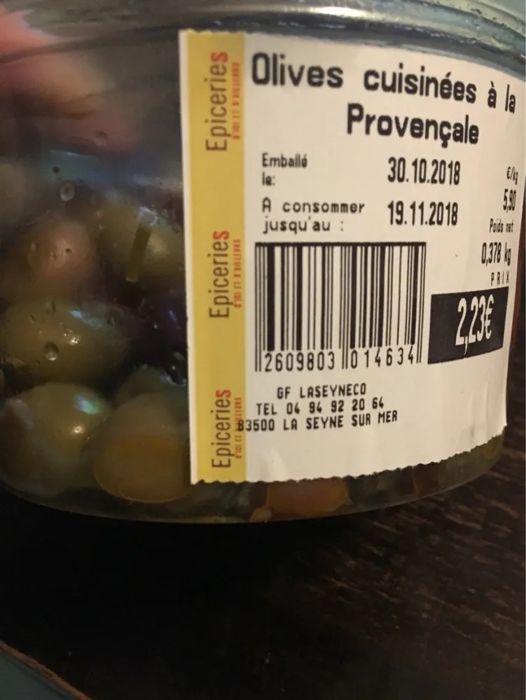 Olives cuisinées à la Provençale