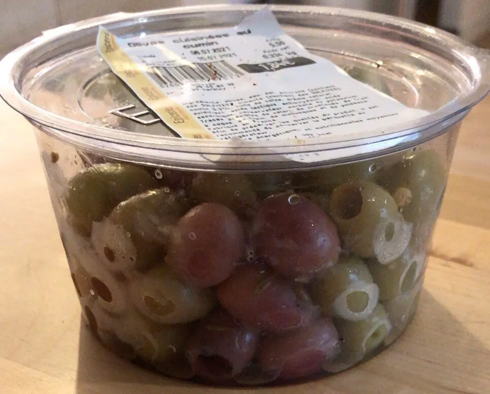 Olives cuisinées au cumin